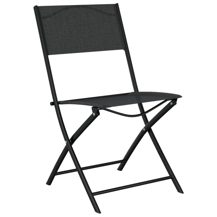 Set Mobilier Bistro, 3 Piese, Negru, Oțel
