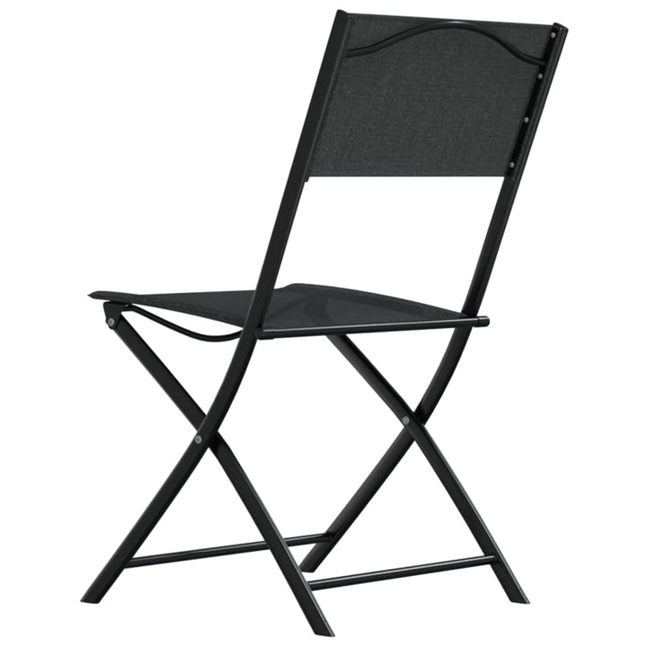 Set Mobilier Bistro, 3 Piese, Negru, Oțel