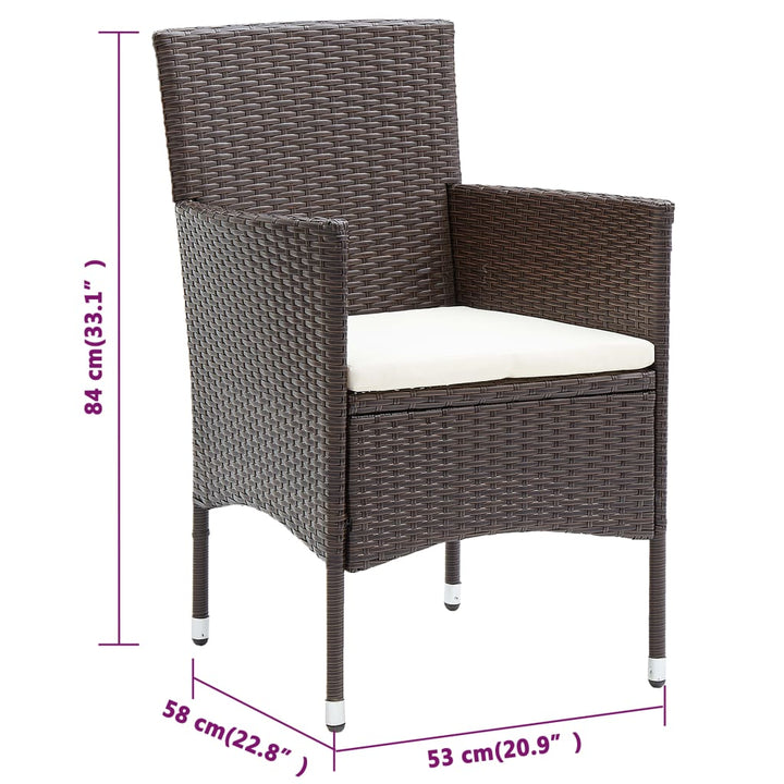 Set De Servit Masa Pentru Grădină, 5 Piese, Cu Perne,