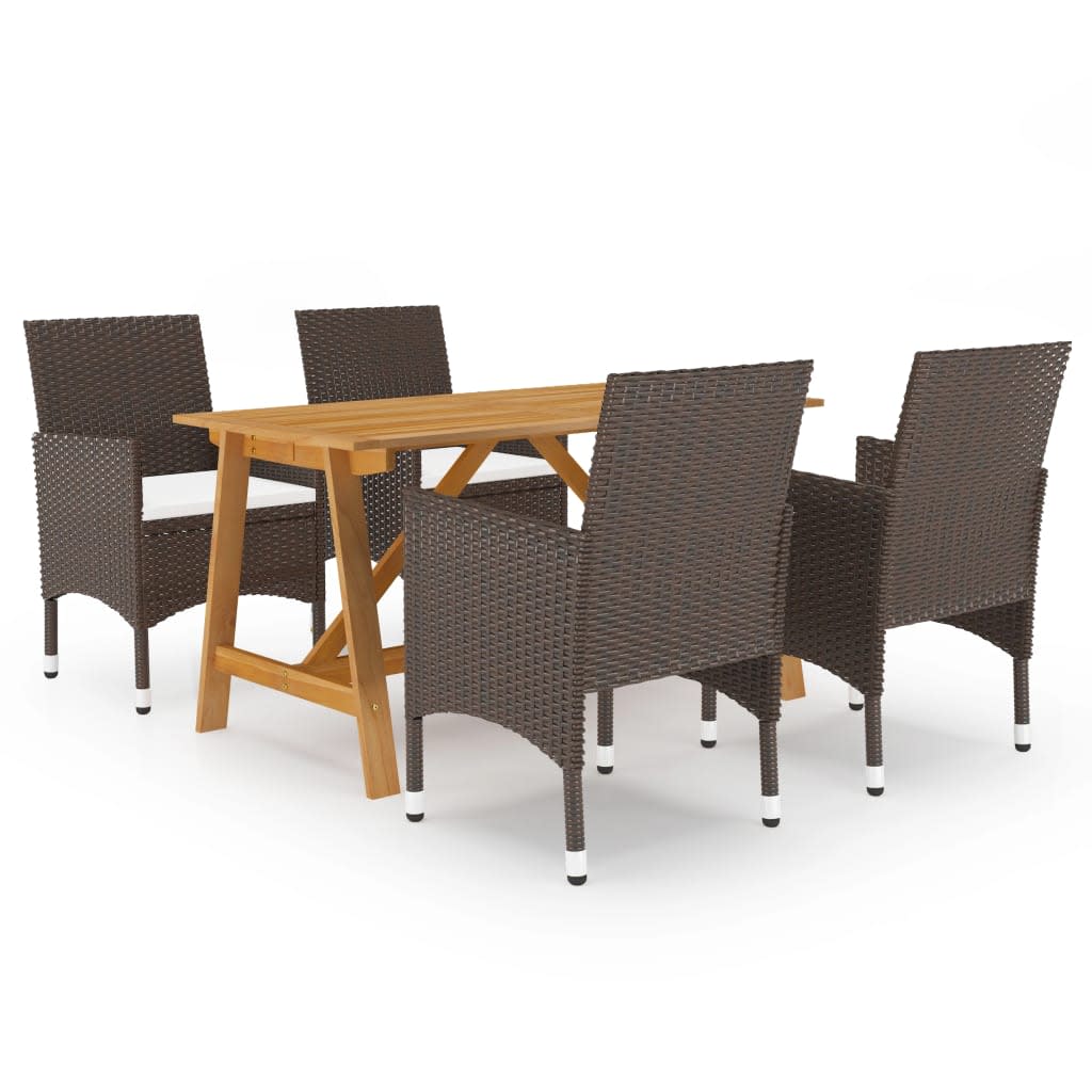 Set De Servit Masa Pentru Grădină, 5 Piese, Cu Perne,