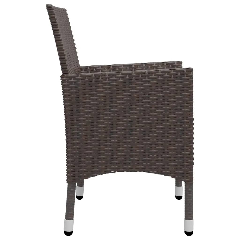 Set Mobilier Bistro, 3 Piese, , Poliratan/Sticlă Securizată
