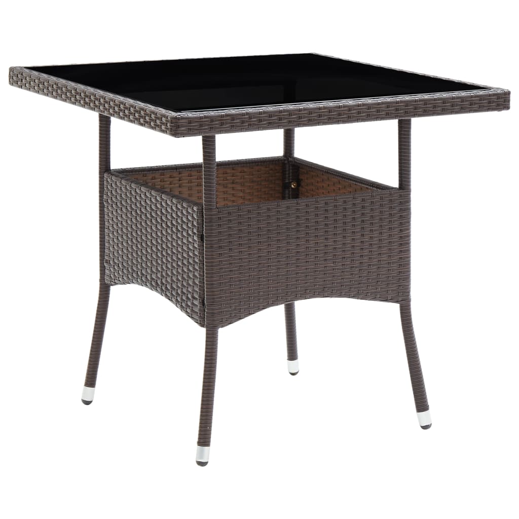 Set Mobilier Bistro, 3 Piese, , Poliratan/Sticlă Securizată
