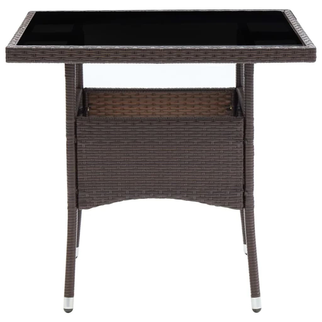 Set Mobilier Bistro, 3 Piese, , Poliratan/Sticlă Securizată
