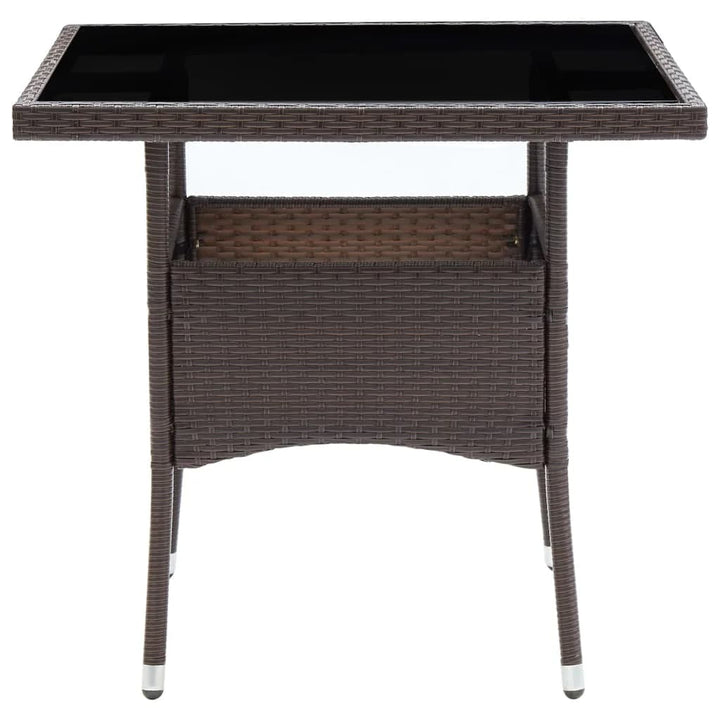Set Mobilier Bistro, 3 Piese, , Poliratan/Sticlă Securizată