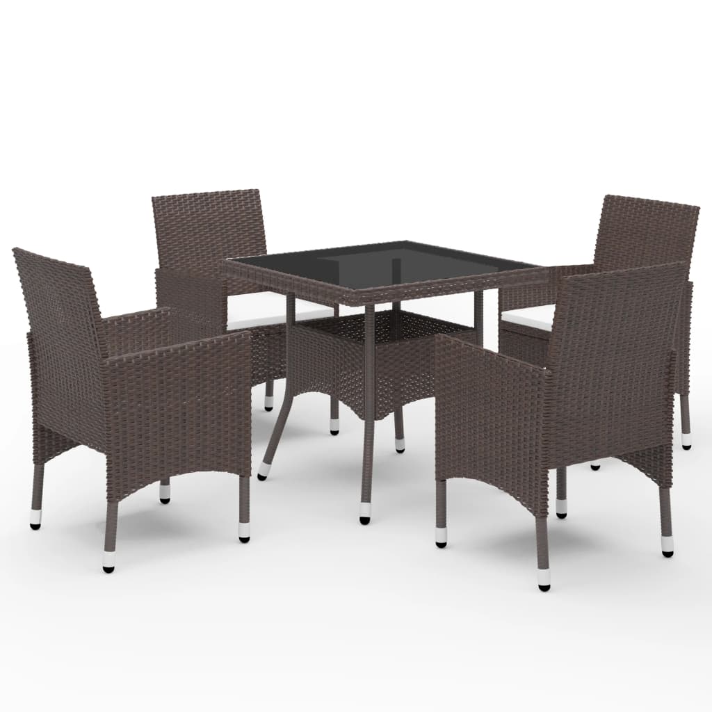 Set Mobilier Bistro, 3 Piese, , Poliratan/Sticlă Securizată