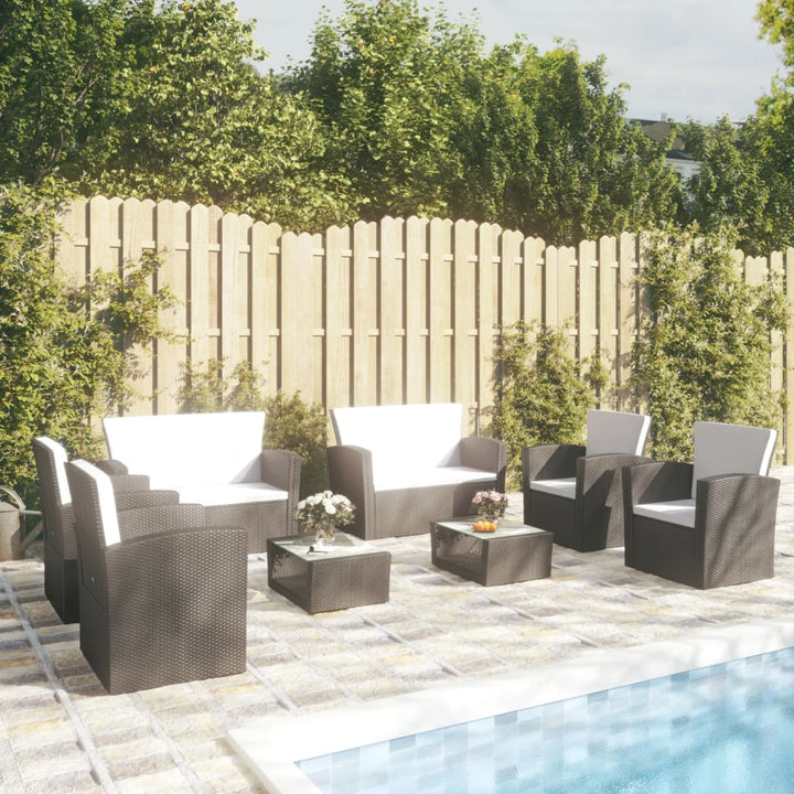 Set Mobilier De Grădină Cu Perne, 4 Piese, , Poliratan