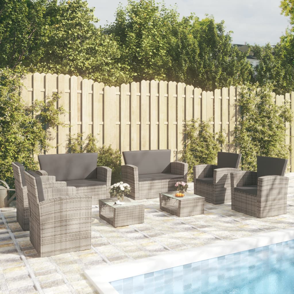 Set Mobilier De Grădină Cu Perne, 4 Piese, , Poliratan