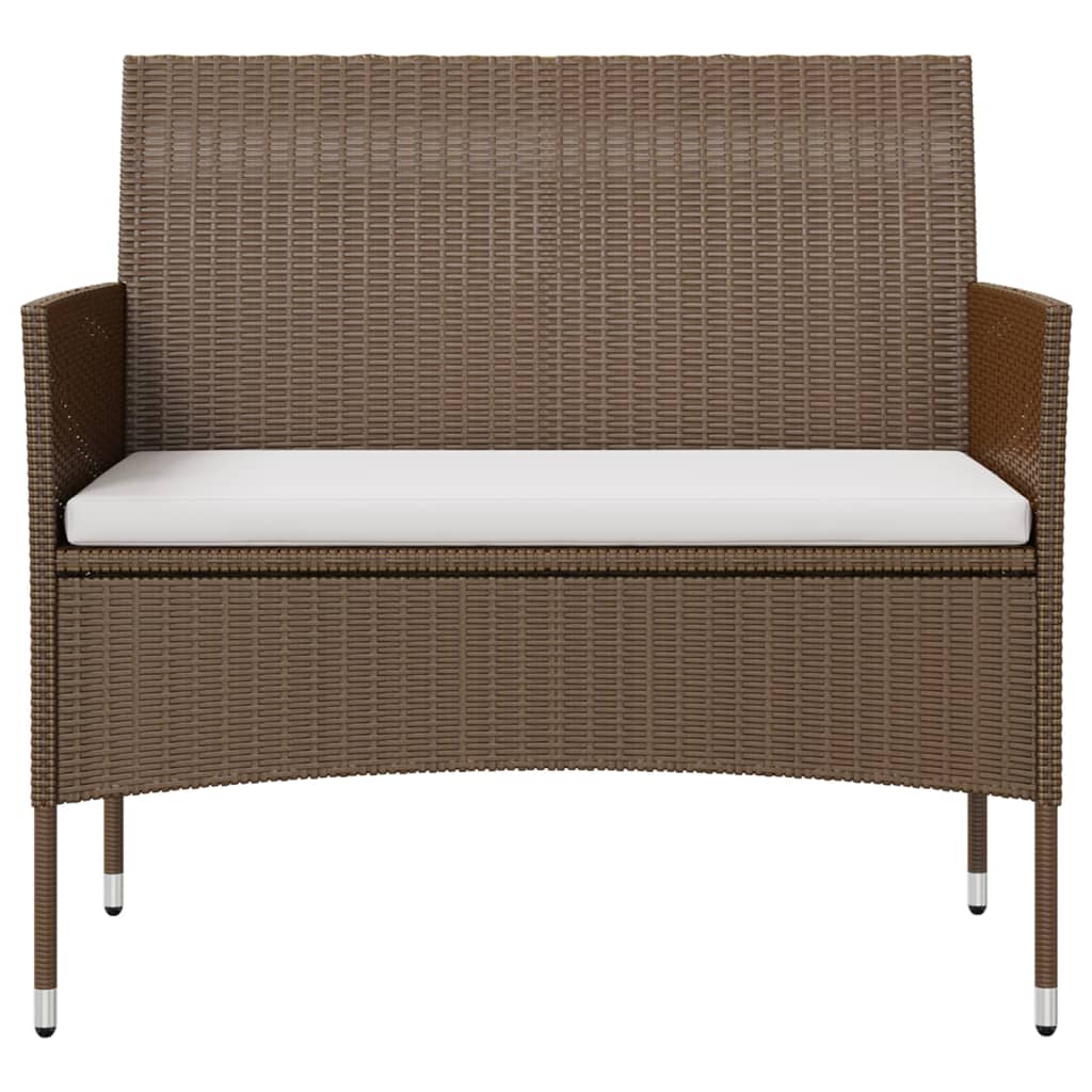 Set Mobilier De Grădină Cu Perne, 8 Piese, , Poliratan