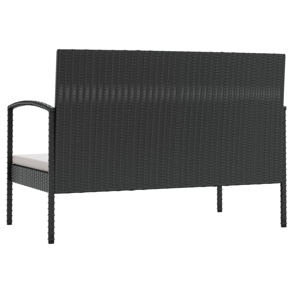 Set Mobilier De Grădină Cu Perne, 16 Piese, Negru, Poliratan