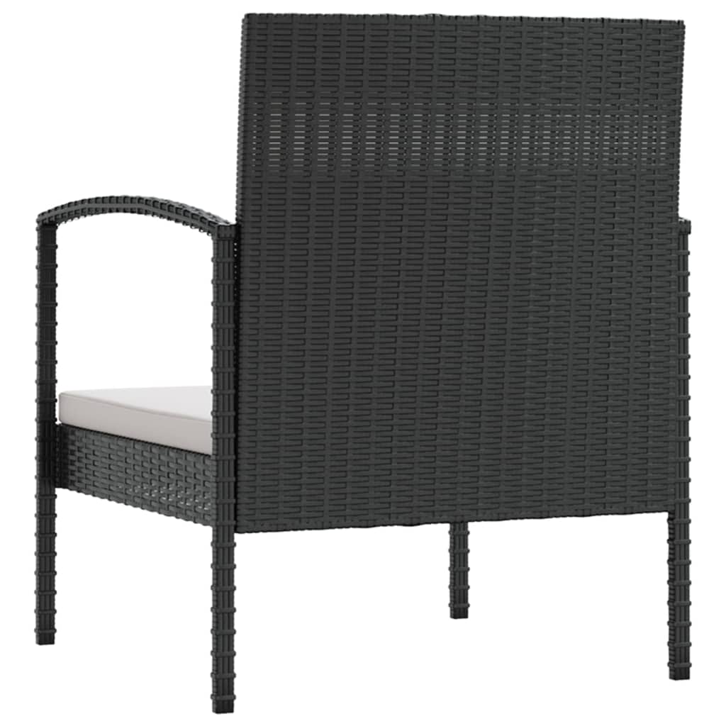 Set Mobilier De Grădină Cu Perne, 16 Piese, Negru, Poliratan