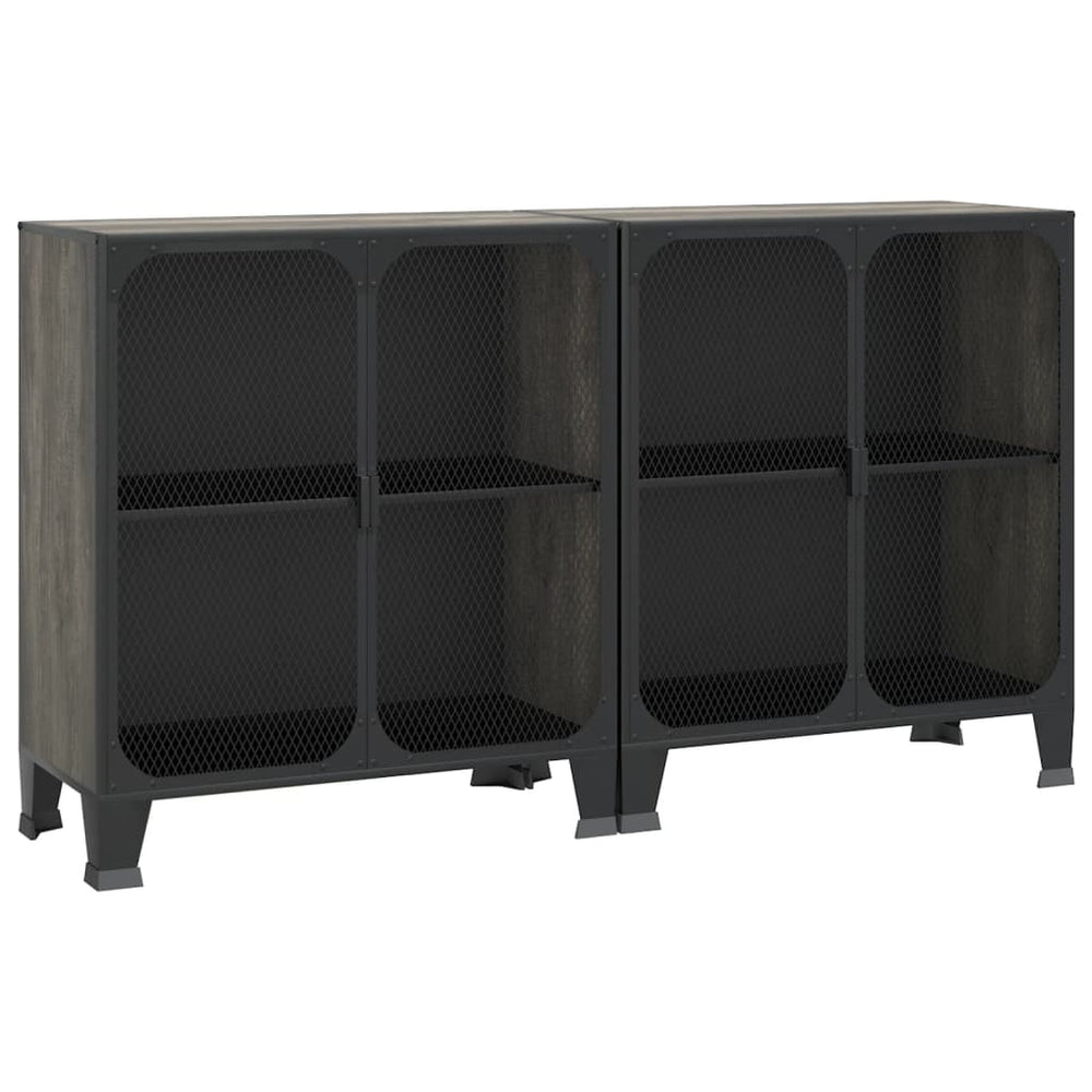Dulapuri De Depozitare, 2 Buc., , 72X36X82 Cm, Metal/Mdf