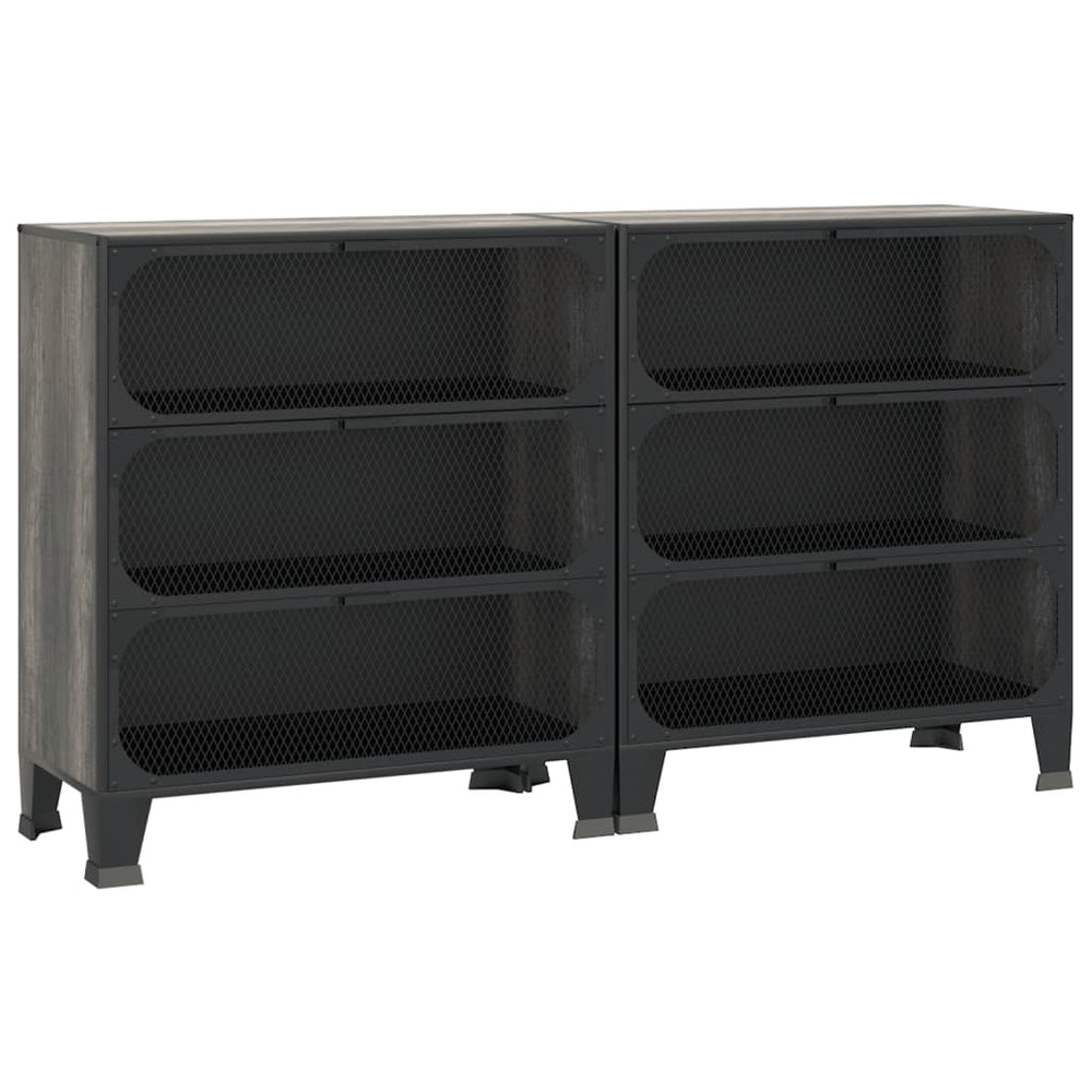 Dulapuri De Depozitare, 2 Buc., , 72X36X82 Cm, Metal/Mdf