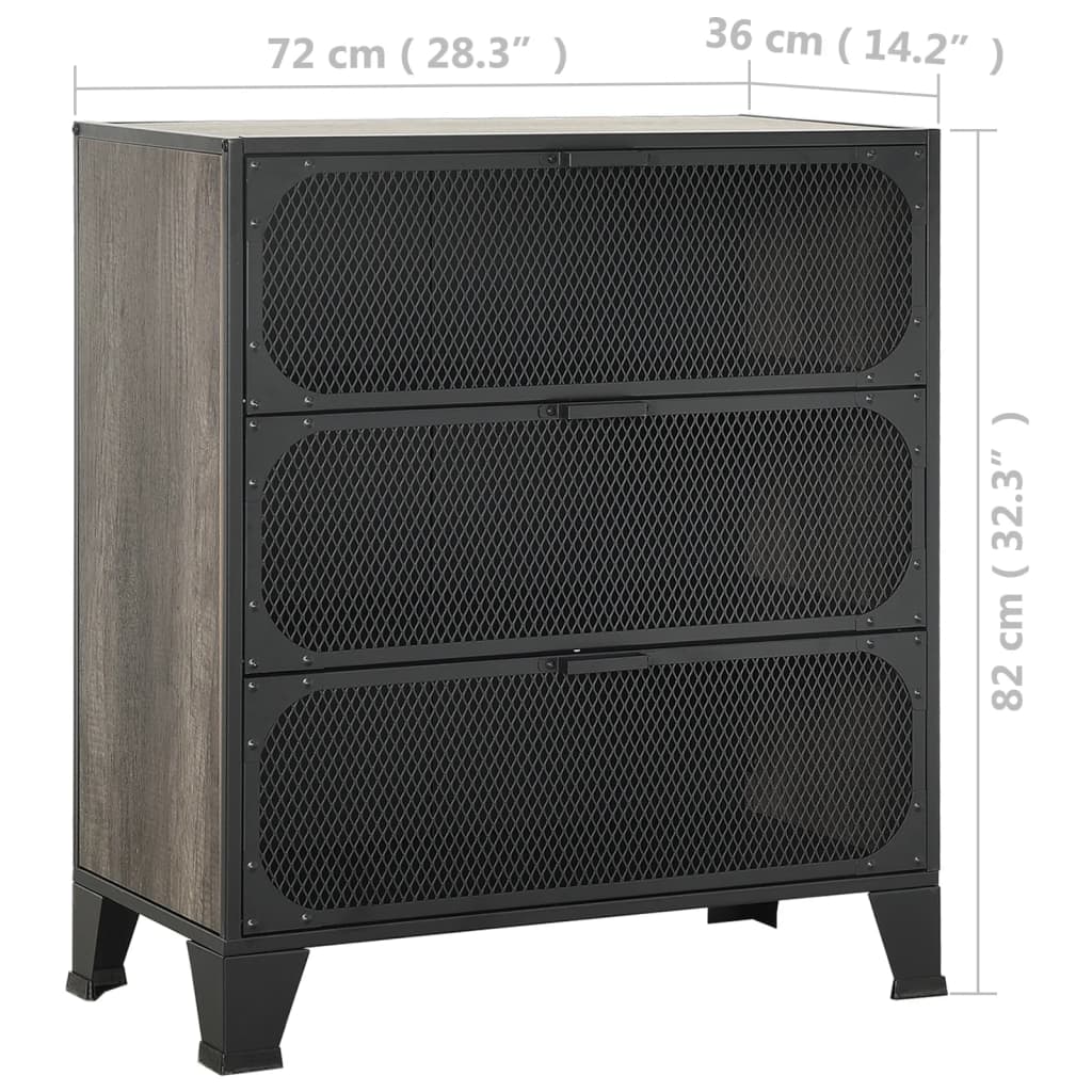 Dulapuri De Depozitare, 2 Buc., , 72X36X82 Cm, Metal/Mdf