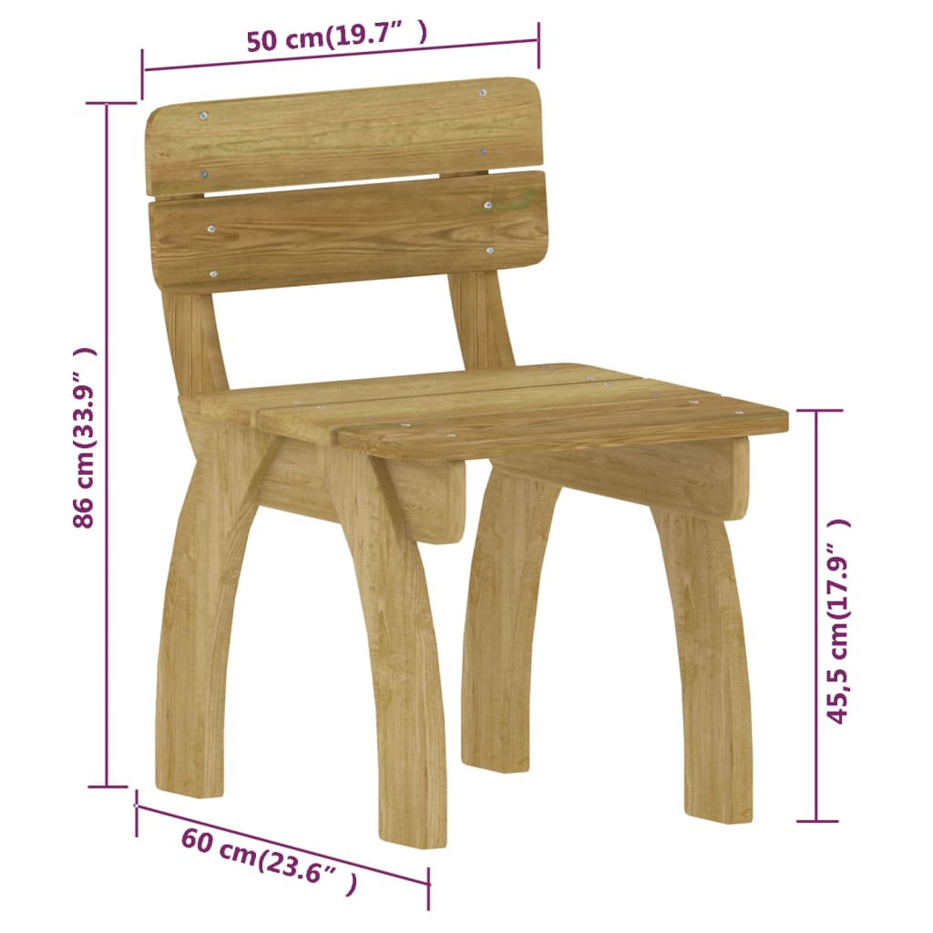 Set Mobilier De Exterior, 5 Piese, Lemn De Pin Tratat