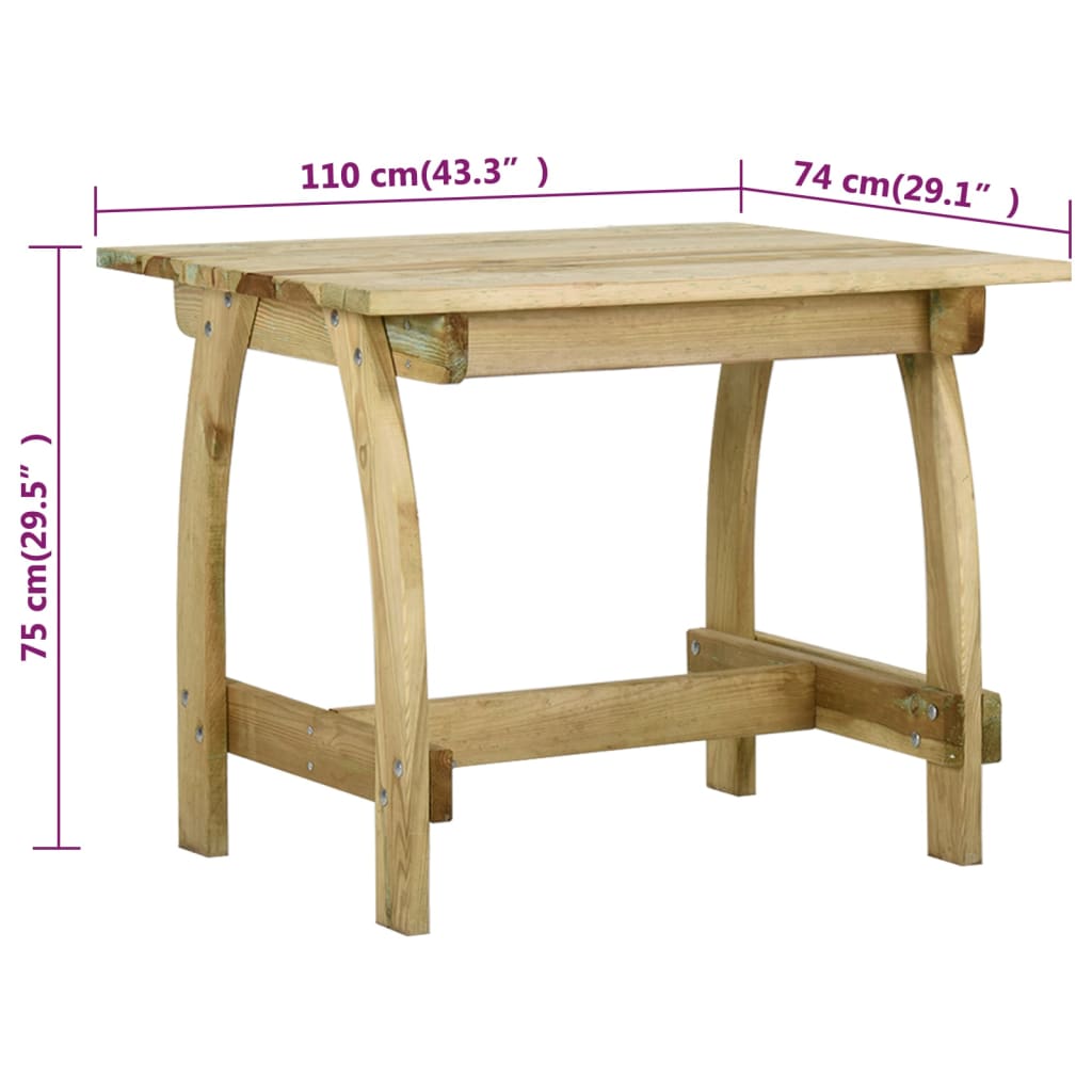 Set Mobilier De Exterior, 5 Piese, Lemn De Pin Tratat