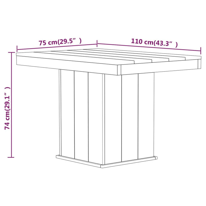 Set Mobilier De Exterior, 3 Piese, Lemn De Pin Tratat