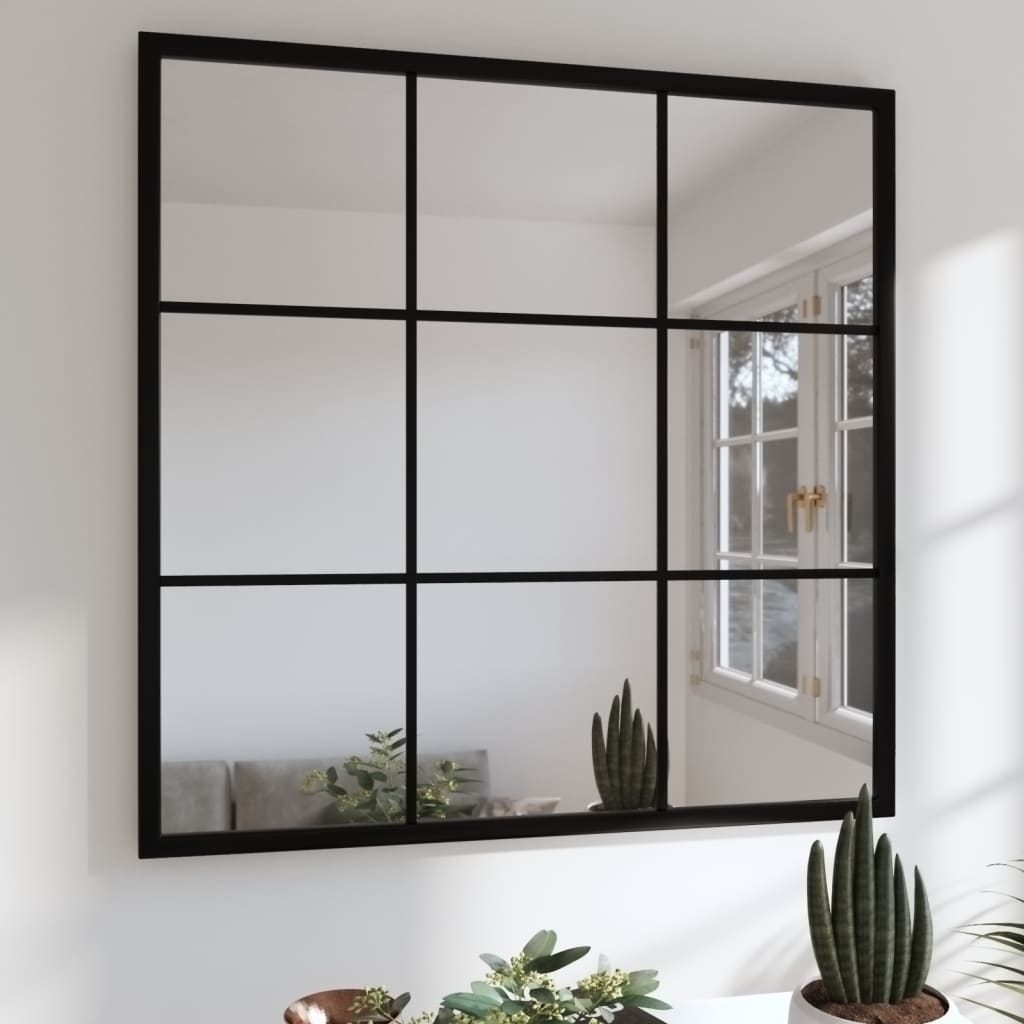Oglinzi De Perete, 6 Buc., Negru, 100X60 Cm, Metal