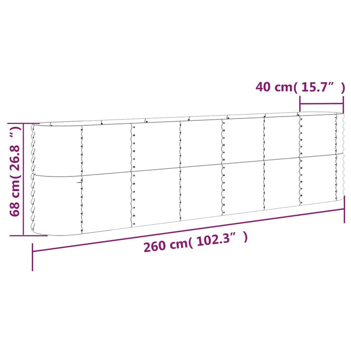 Strat Înălțat Grădină Oțel Vopsit Electrostatic