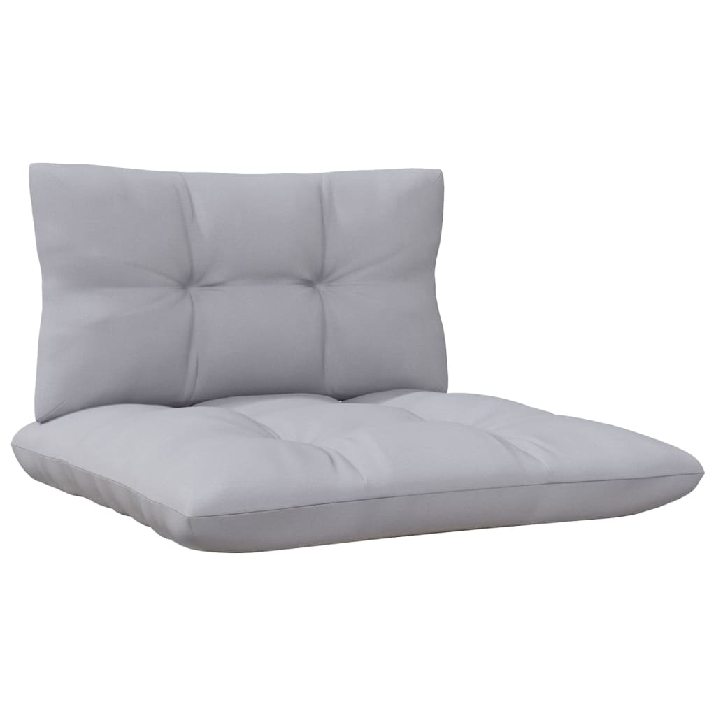 Set Mobilier Grădină Cu Perne Gri, 5 Piese, Lemn Masiv De Pin
