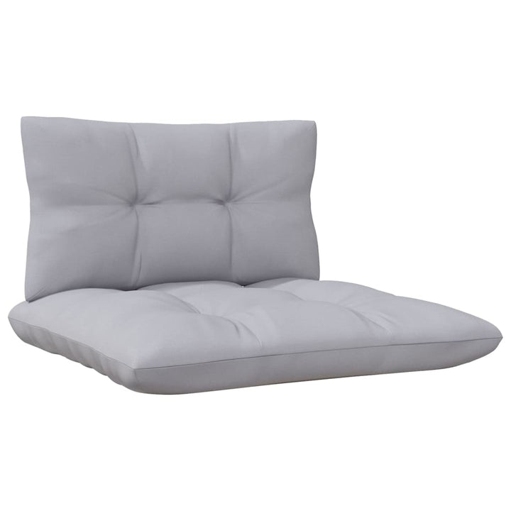 Set Mobilier Grădină Cu Perne Gri, 5 Piese, Lemn Masiv De Pin