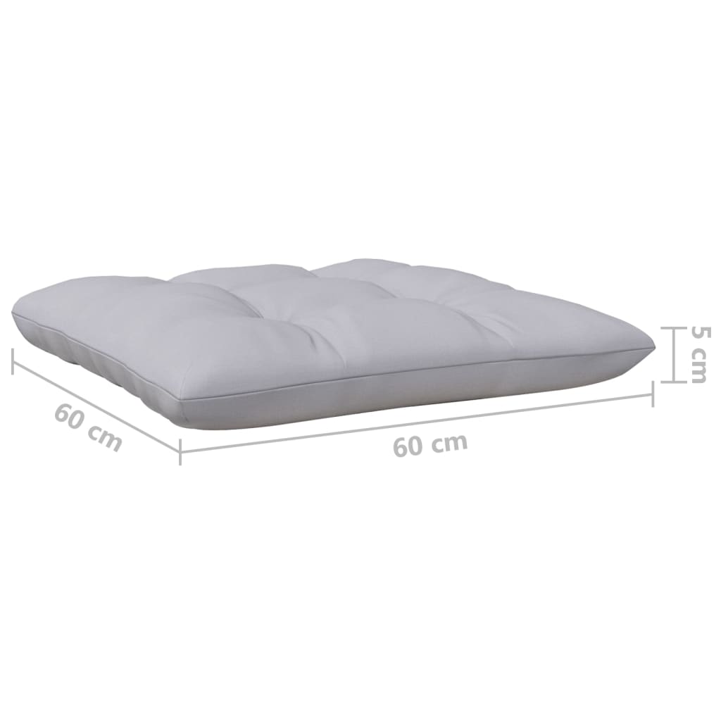 Set Mobilier Grădină Cu Perne Gri, 5 Piese, Lemn Masiv De Pin