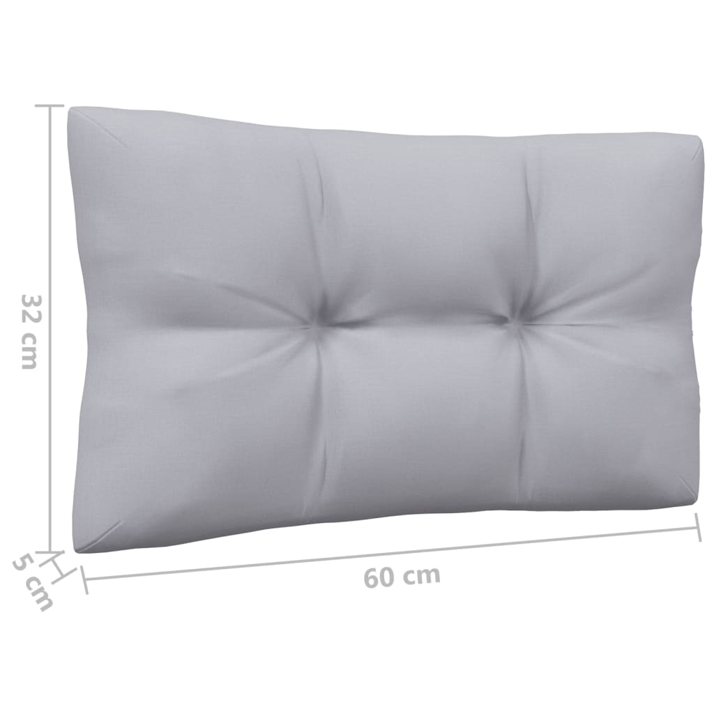 Set Mobilier Grădină Cu Perne Gri, 5 Piese, Lemn Masiv De Pin