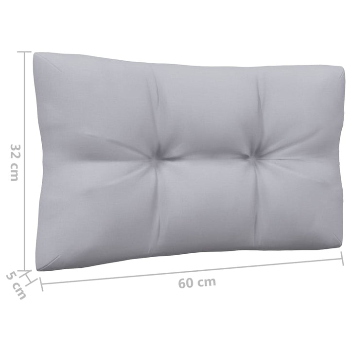 Set Mobilier Grădină Cu Perne Gri, 5 Piese, Lemn Masiv De Pin