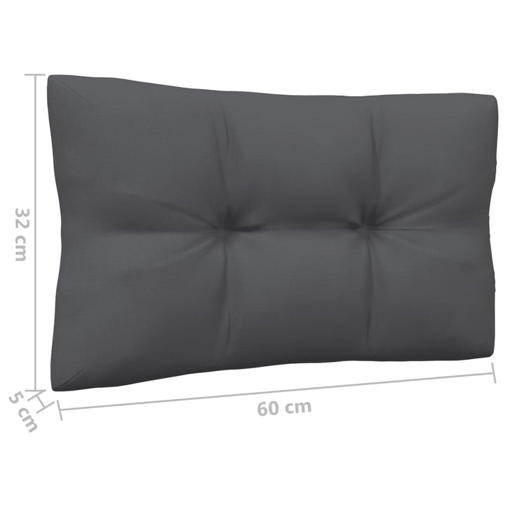 Set Mobilier De Grădină Cu Perne, 13 Piese, Antracit, Lemn Pin
