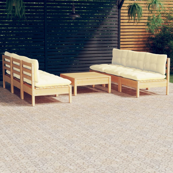 Set Mobilier Grădină Cu Perne Antracit, 7 Piese, Lemn Masiv Pin