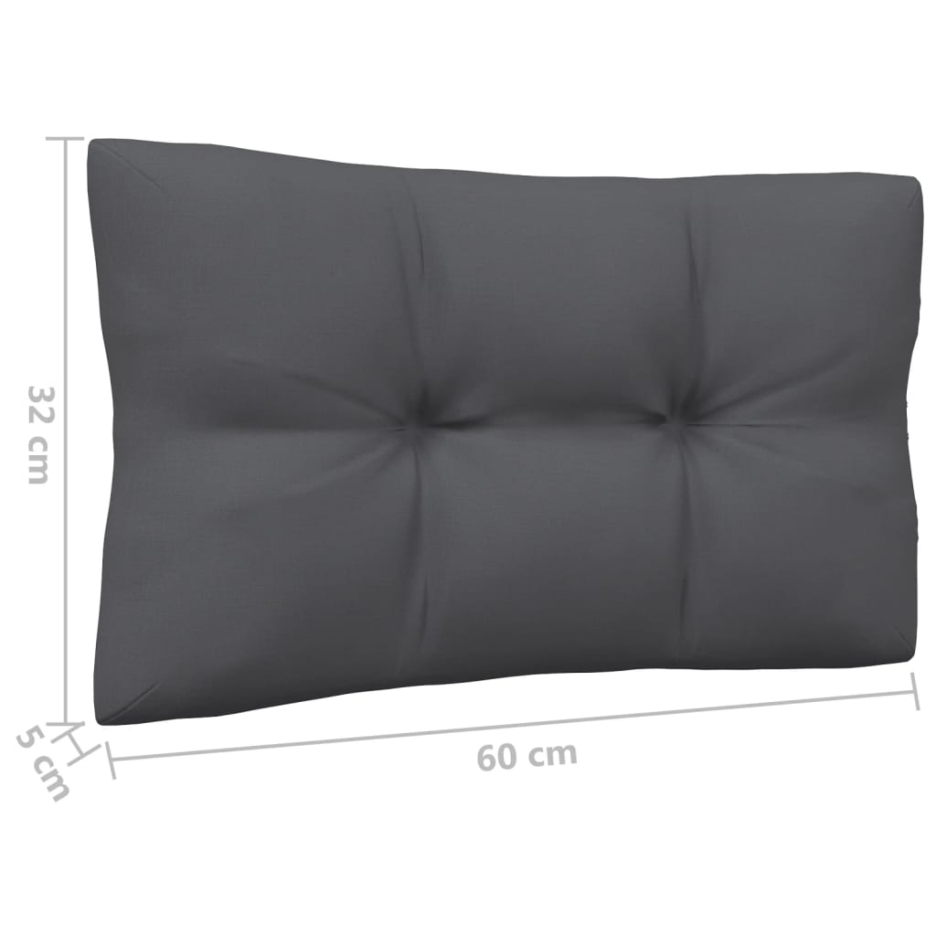 Set Mobilier Grădină Cu Perne Antracit, 7 Piese, Lemn Masiv Pin
