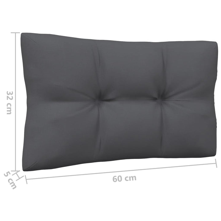 Set Mobilier Grădină Cu Perne Antracit, 7 Piese, Lemn Masiv Pin