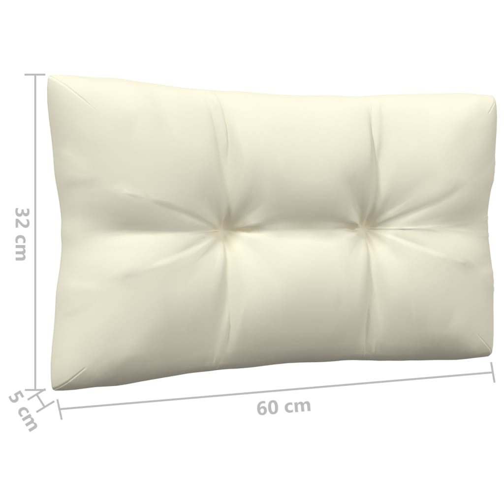 Set Mobilier Grădină Cu Perne Crem, 4 Piese, Lemn De Pin