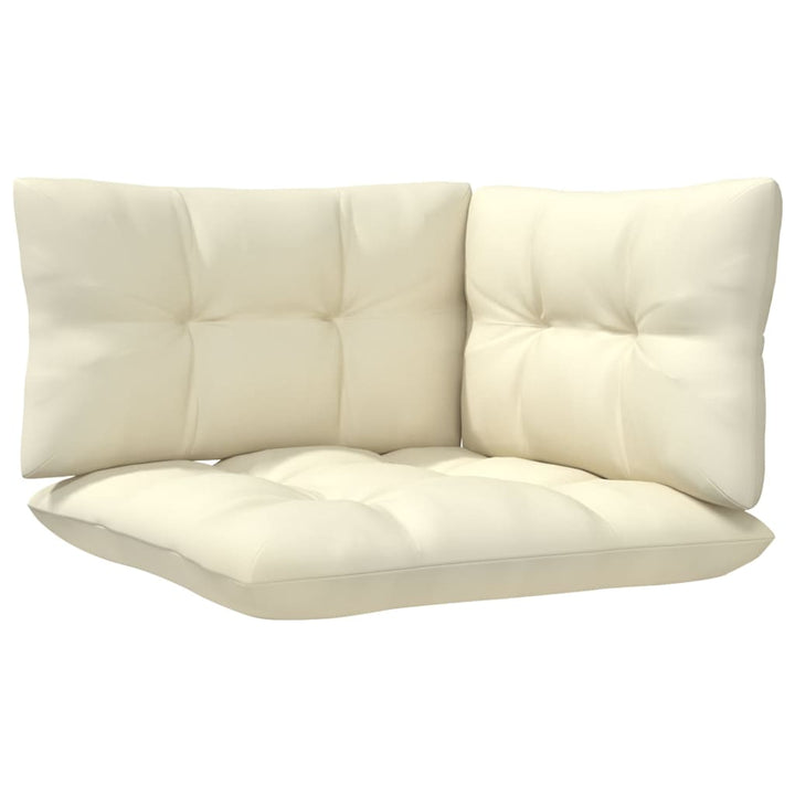 Set Mobilier Grădină Cu Perne Crem, 4 Piese, Lemn De Pin