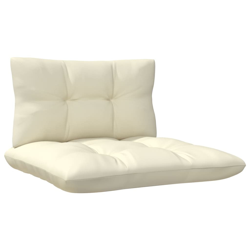 Set Mobilier Grădină Cu Perne Crem, 4 Piese, Lemn De Pin