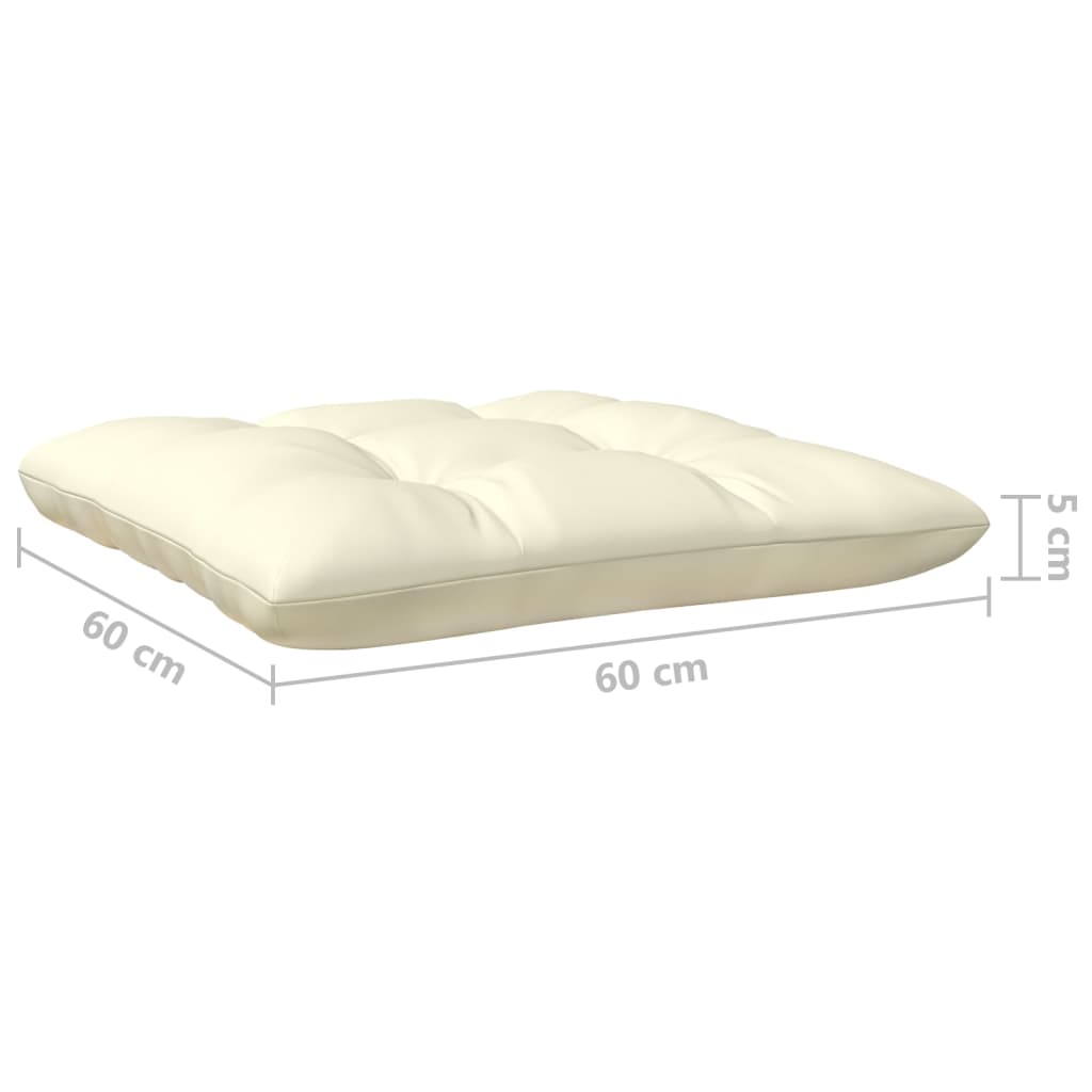 Set Mobilier Grădină Cu Perne Crem, 4 Piese, Lemn De Pin