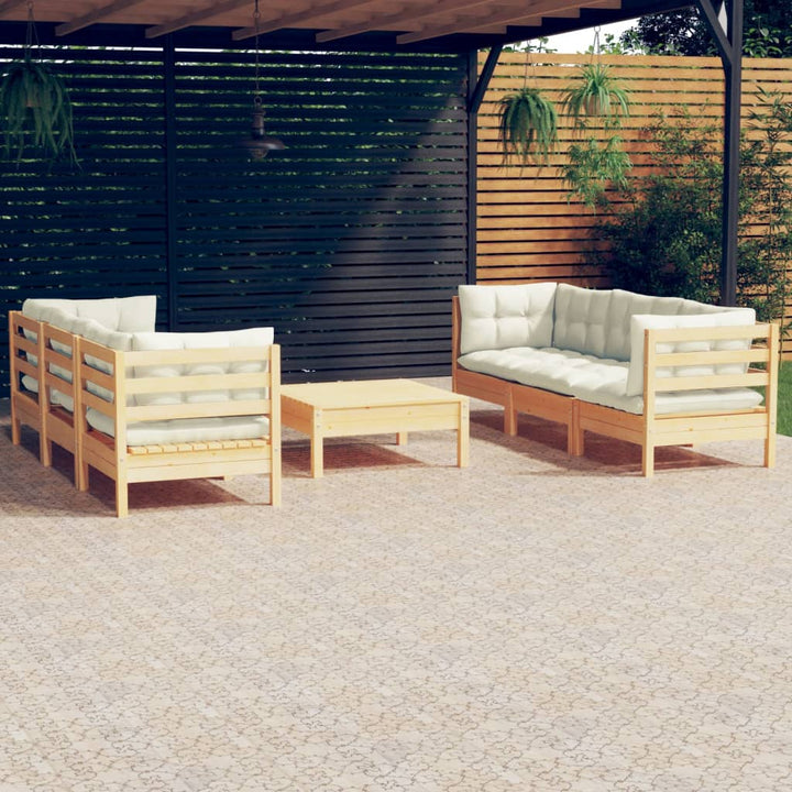 Set Mobilier Grădină Cu Perne Antracit, 7 Piese, Lemn Masiv Pin