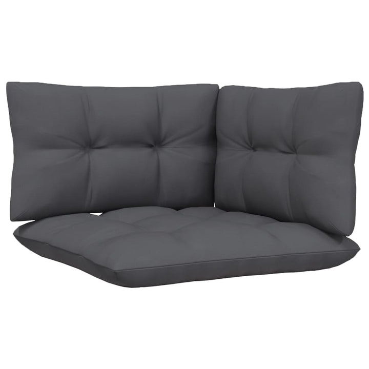 Set Mobilier Grădină Cu Perne Antracit, 7 Piese, Lemn Masiv Pin
