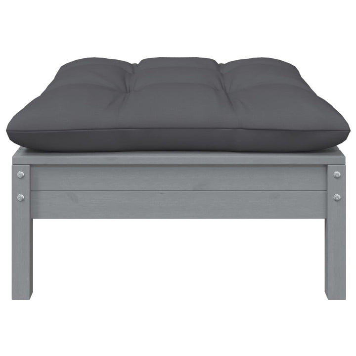 Set Mobilier De Grădină Cu Perne, 9 Piese, Lemn Masiv De Pin
