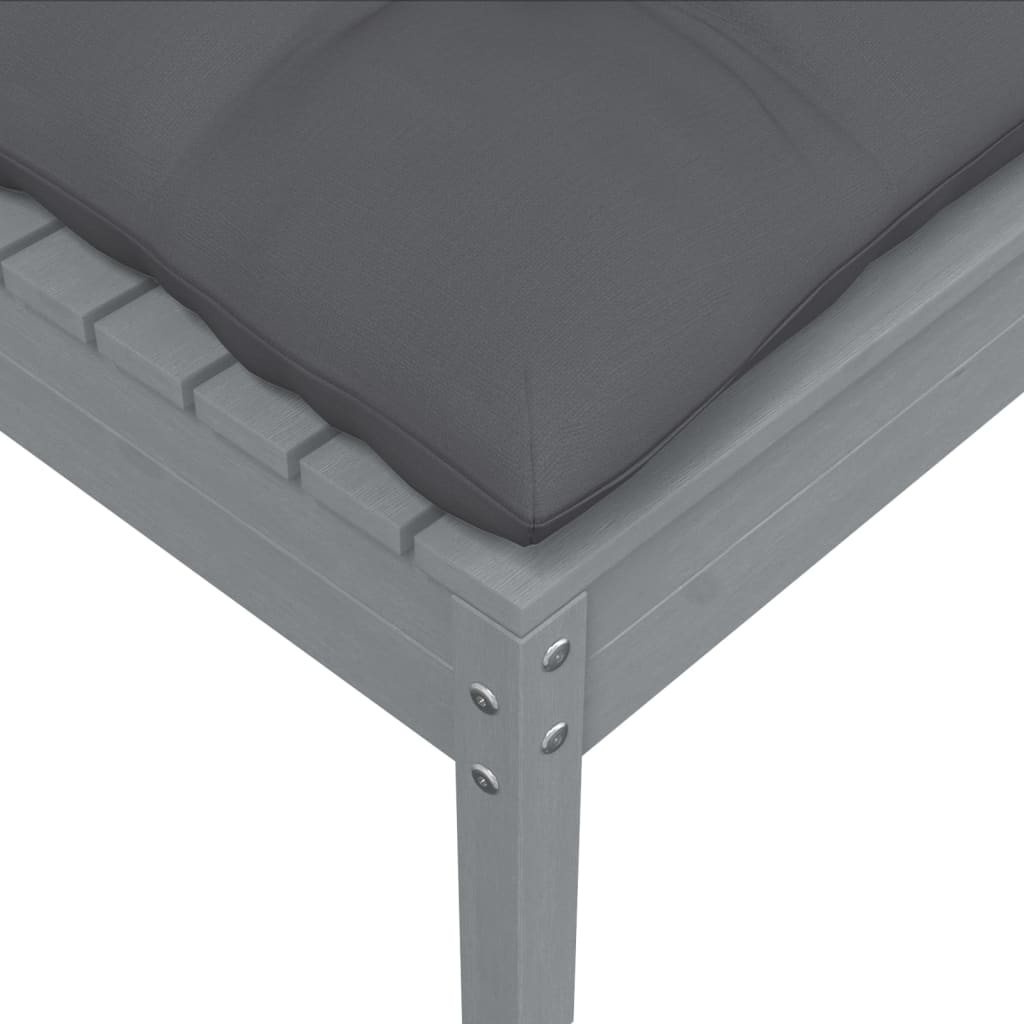 Set Mobilier De Grădină Cu Perne, 9 Piese, Lemn Masiv De Pin