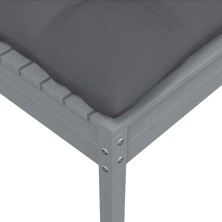 Set Mobilier De Grădină Cu Perne, 9 Piese, Lemn Masiv De Pin