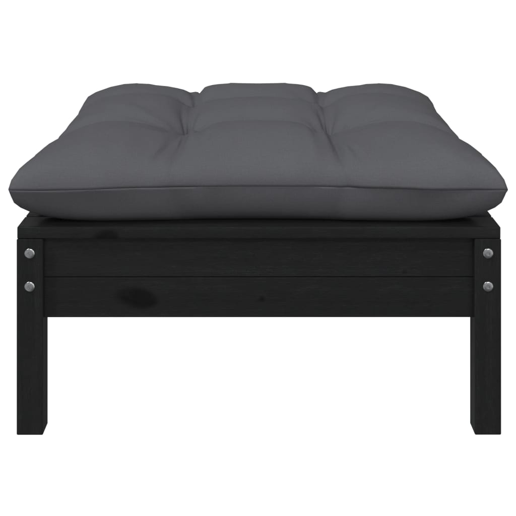 Set Mobilier De Grădină Cu Perne, 9 Piese, Lemn Masiv De Pin
