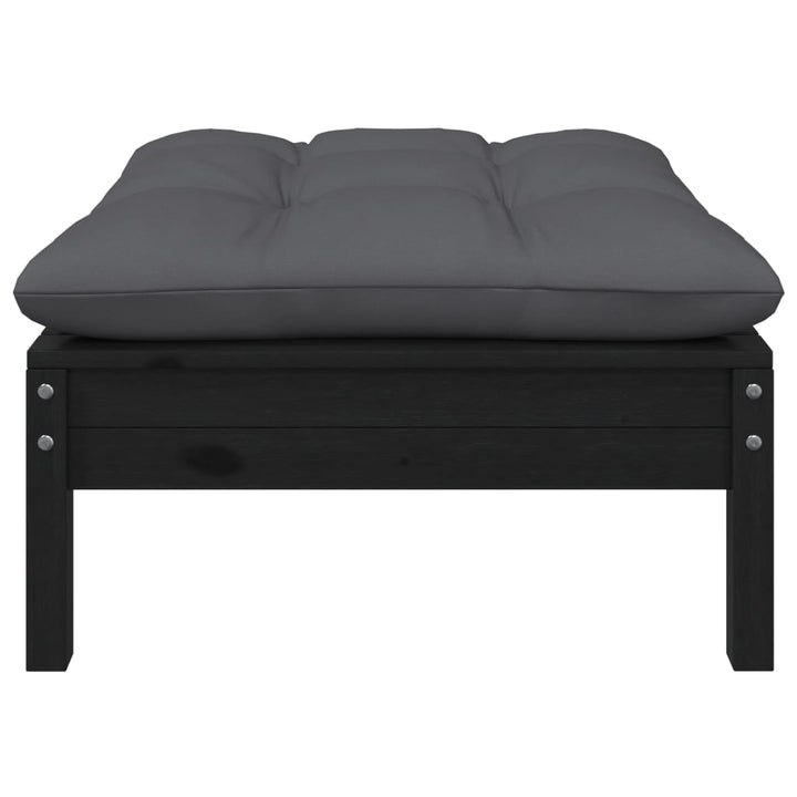 Set Mobilier De Grădină Cu Perne, 9 Piese, Lemn Masiv De Pin