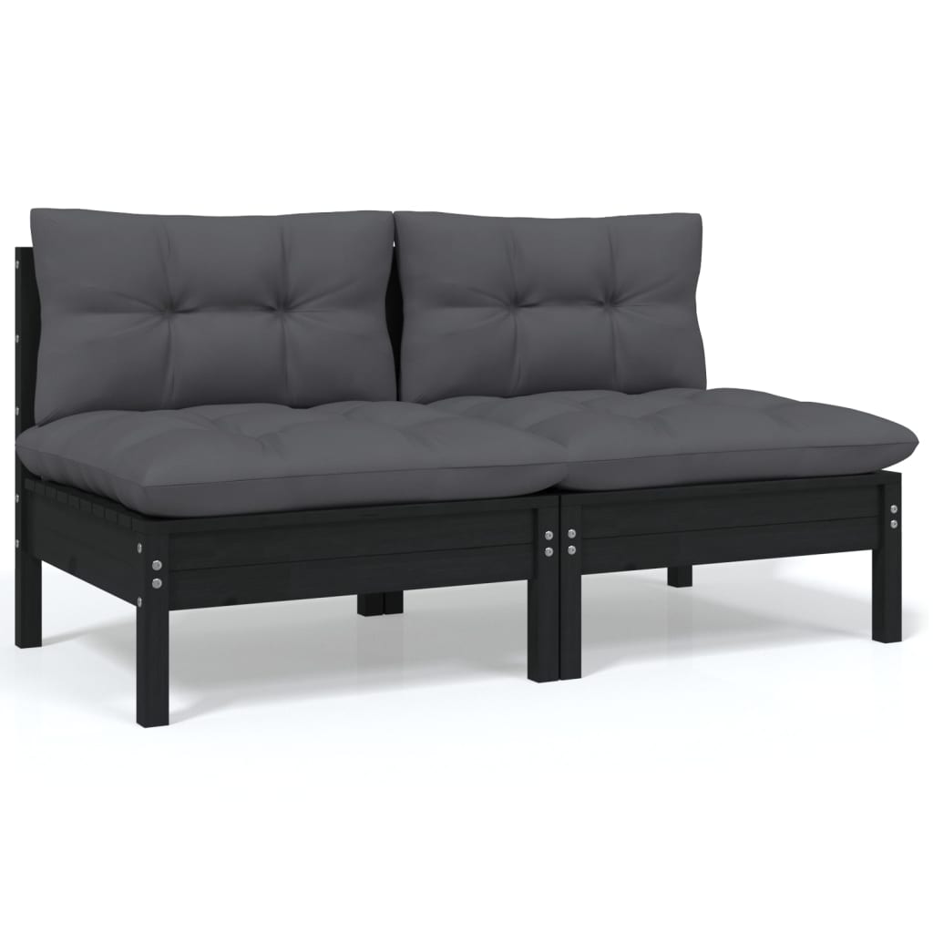 Set Mobilier Grădină Cu Perne, 5 Piese, Lemn Masiv De Pin