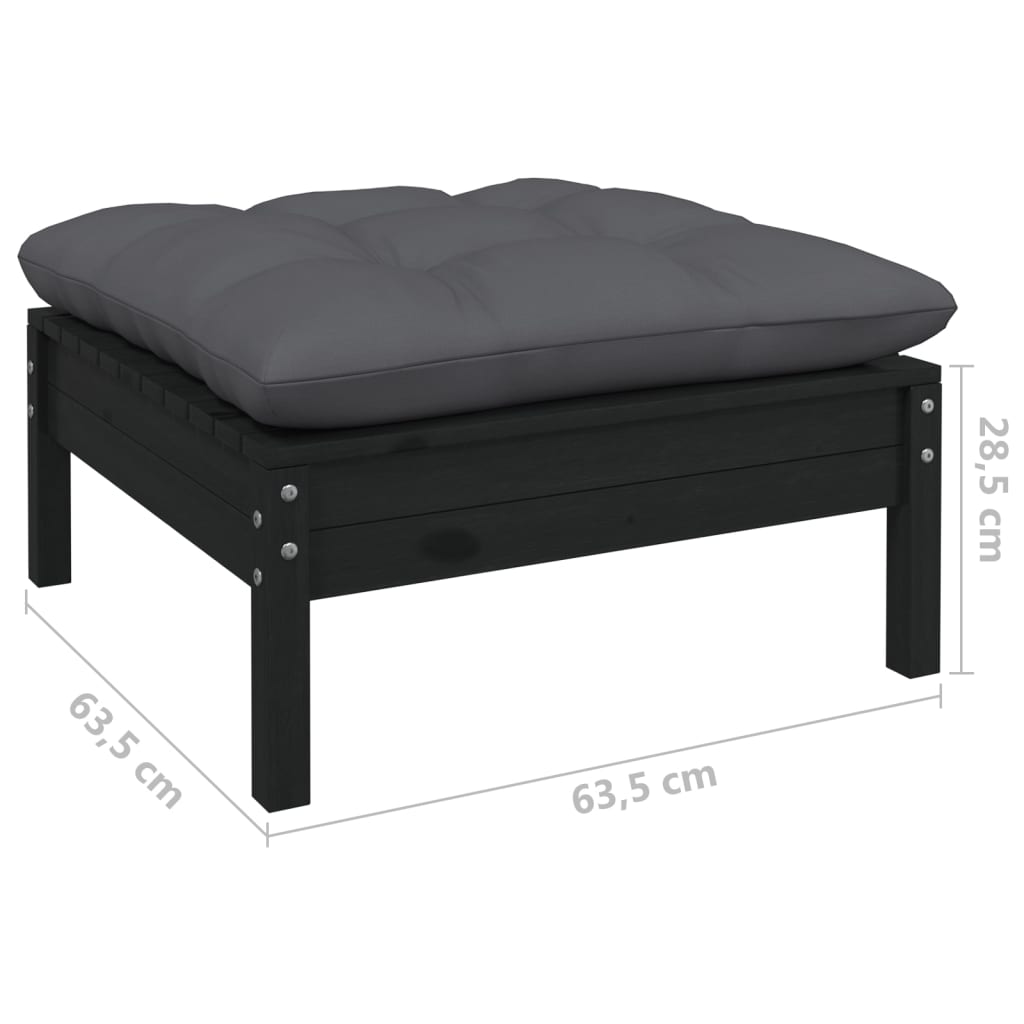 Set Mobilier Grădină Cu Perne, 5 Piese, Lemn Masiv De Pin