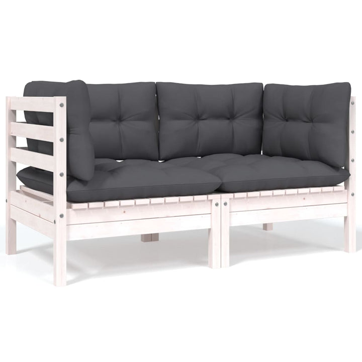 Set Mobilier Grădină Cu Perne, 7 Piese, Lemn Masiv De Pin