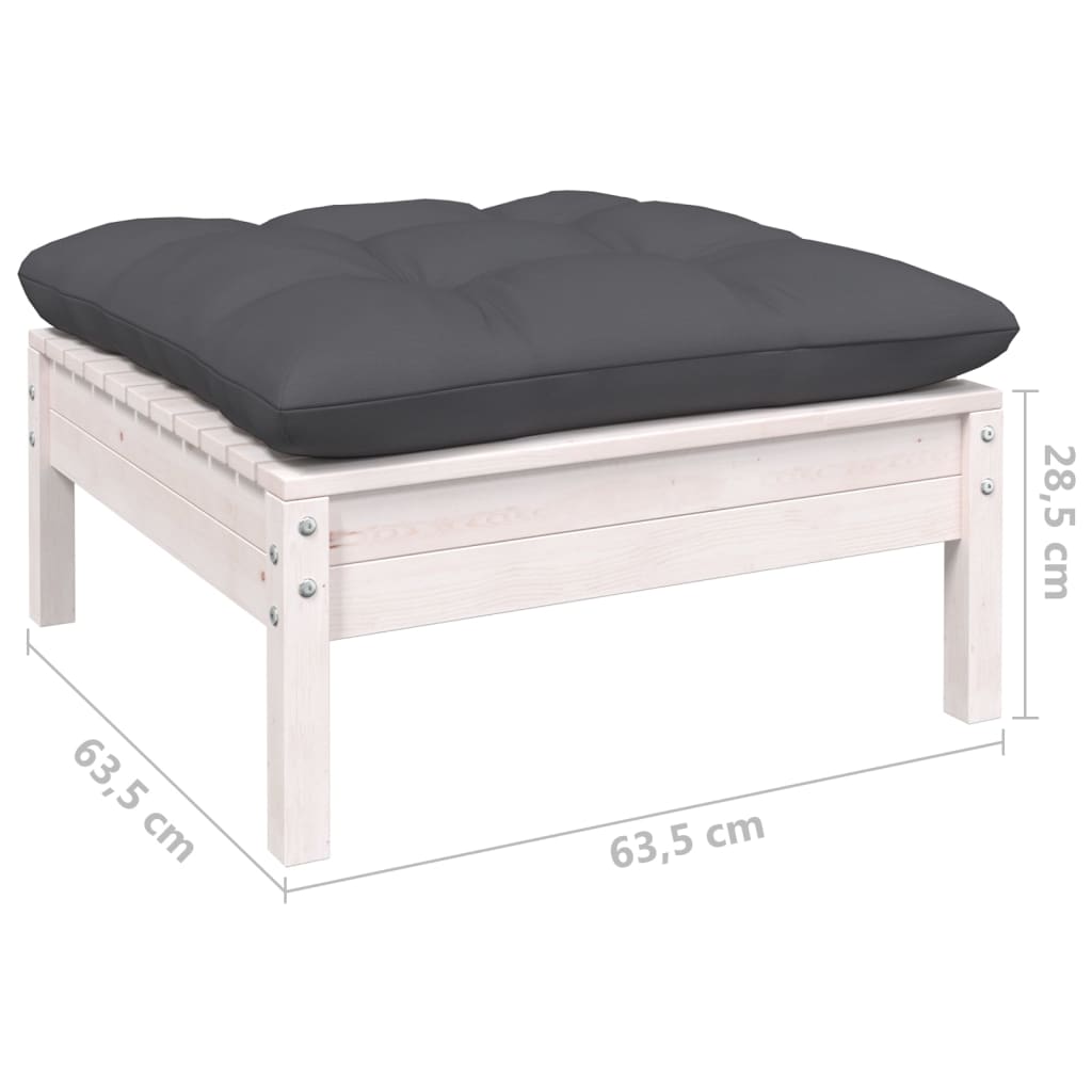 Set Mobilier Grădină Cu Perne, 7 Piese, Lemn Masiv De Pin