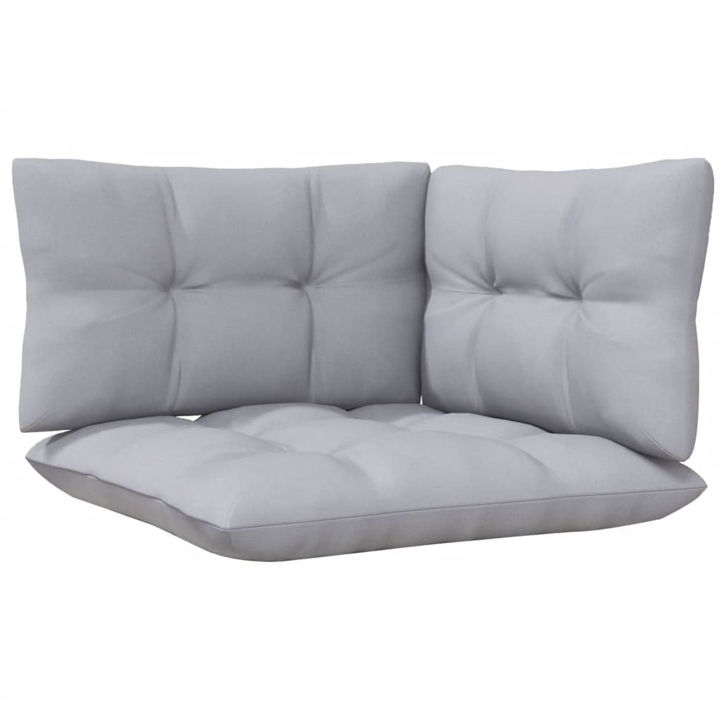 Set Mobilier Grădină Cu Perne Gri, 6 Piese, Lemn De Pin