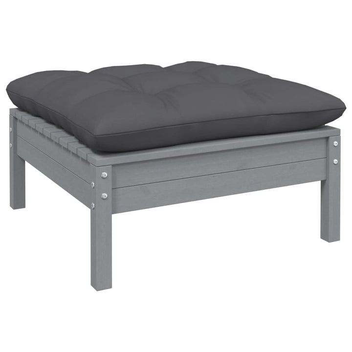 Set Mobilier Grădină Cu Perne, 7 Piese, Lemn Masiv De Pin