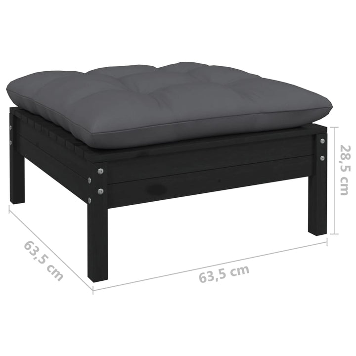 Set Mobilier Grădină Cu Perne, 5 Piese, , Lemn De Pin