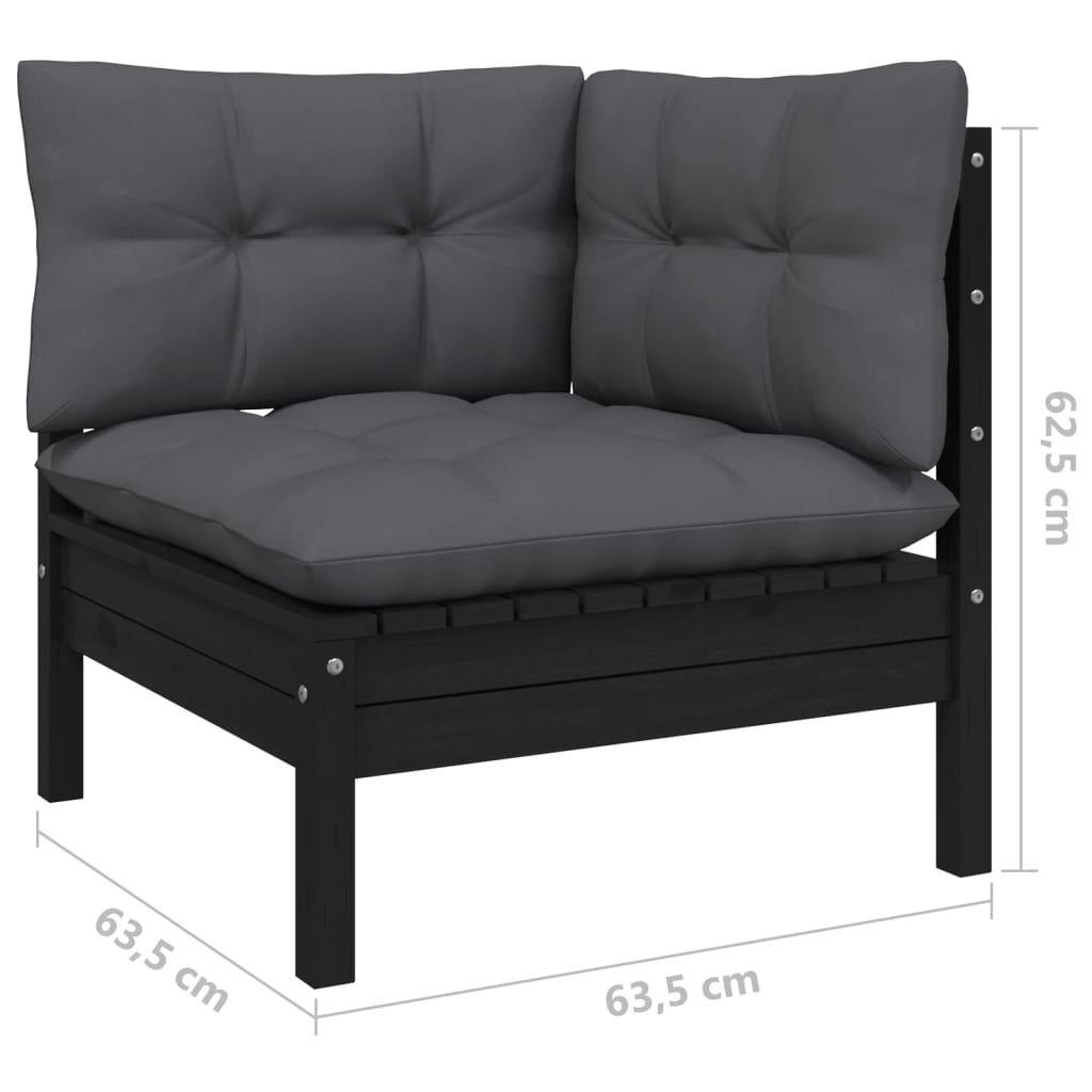 Set Mobilier De Grădină Cu Perne 8 Piese Lemn Masiv Pin